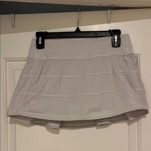 Lululemon White Pace Rival Skirt